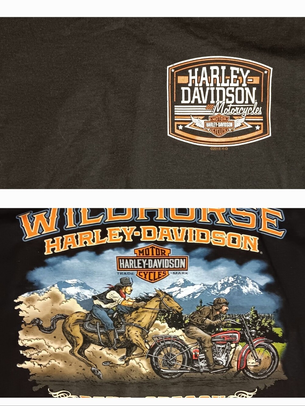 Harley Davidson Wildhorse t-shirt NEW nwot Oregon motorcycle